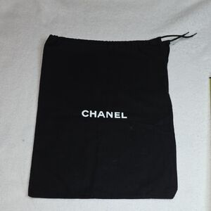 Authentic CHANEL Black Drawstring Storage Bag- 11.3"W X 15"H